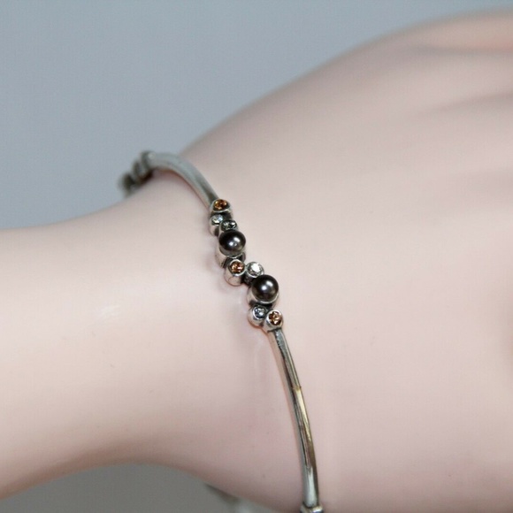 Brighton Silver Palace Crystal Station Bangle - Picture 2 of 6